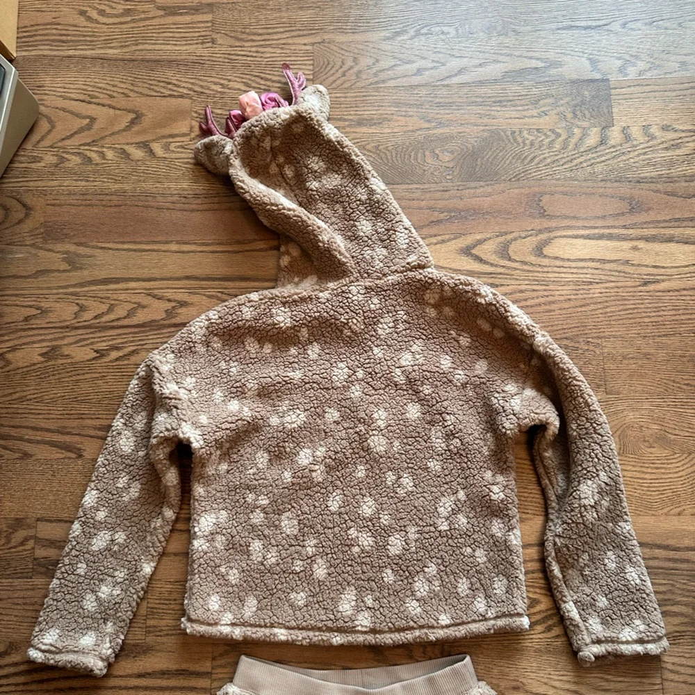 Girls most adorable Justice Reindeer Pajama/Outfit set size 12